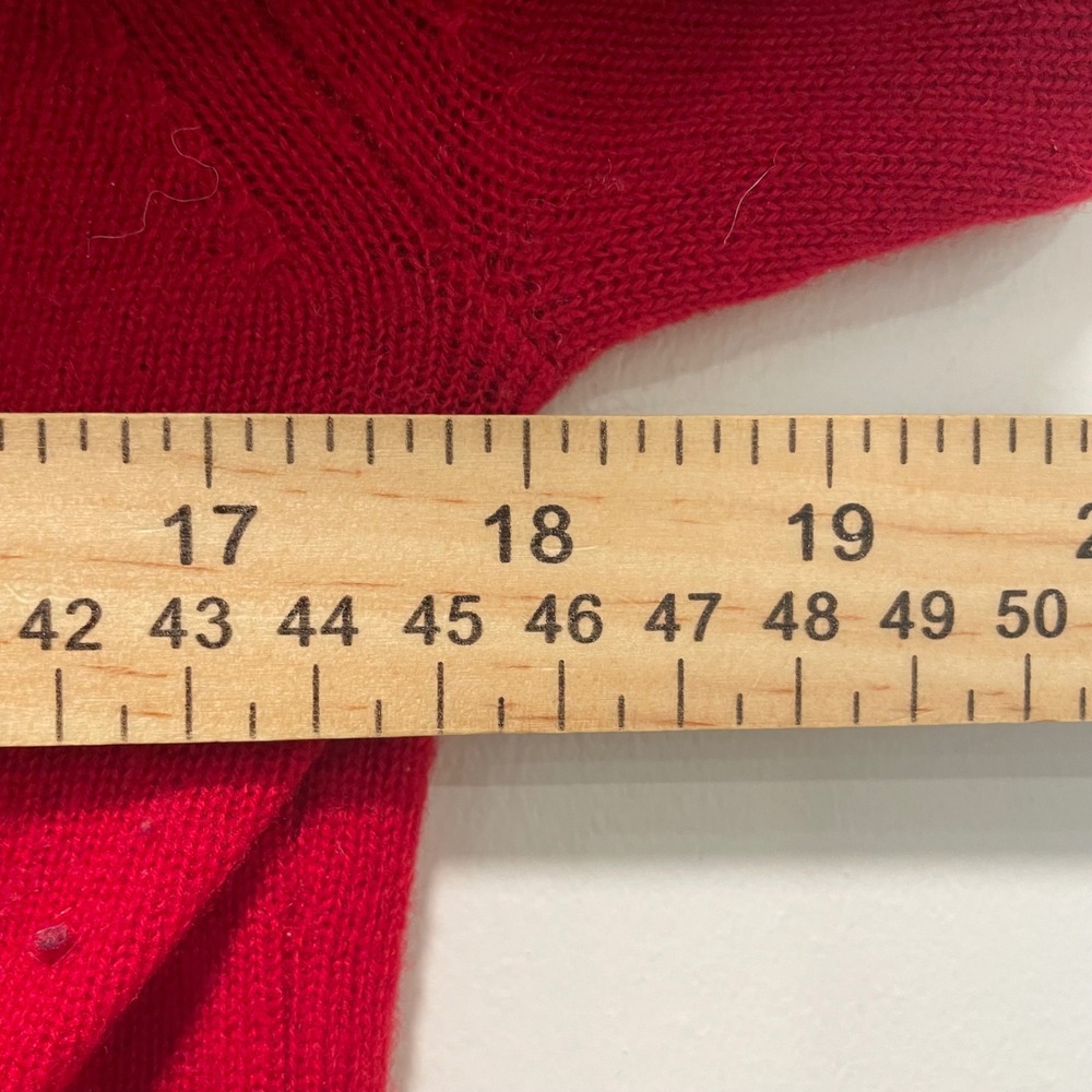 Croft & Barrow Red 100% Cashmere Turtleneck Sweater Women Small Long Sleeve Knit - Picture 6 of 7